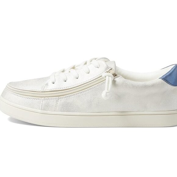 New No Box Billys' Footwear Women's Zip Up Adaptive Sneaker II Silver 8W BY361 - Picture 4 of 6